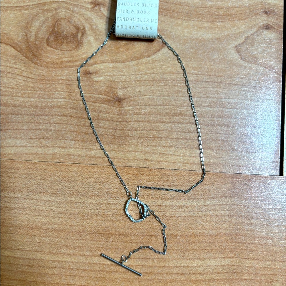 Anthropologie Crystal Ring Y Necklace